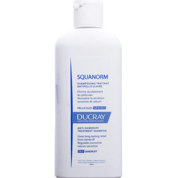 Ducray – Squanorm Shampooing traitant antipelliculaire – Pellicules grasses – 200 ml