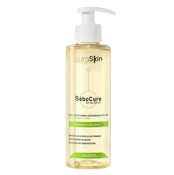 Curaskin Sebocure Gel Nettoyant Seboregulateur Peau Grasse 200ml