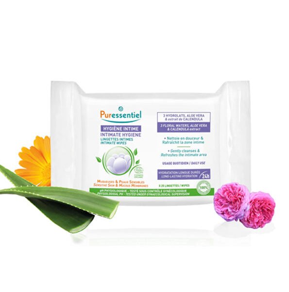 PURESSENTIEL INTIME LINGETTES *25 UNITES