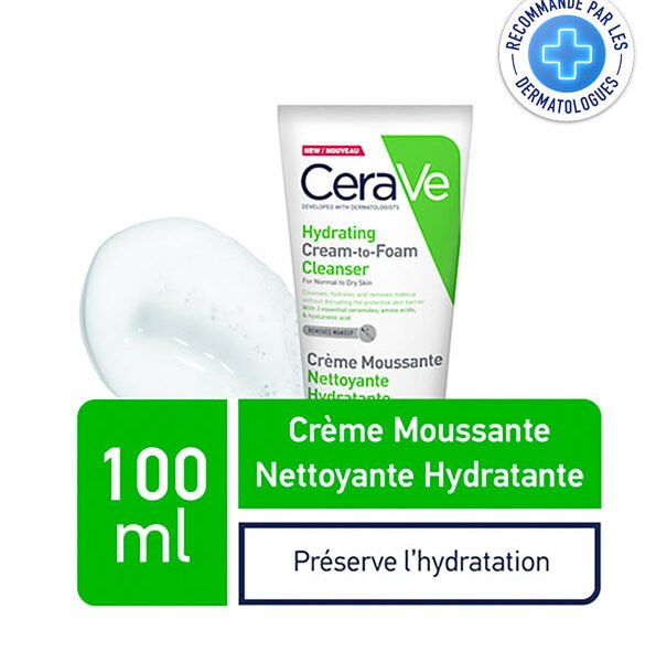 Cerave crème moussante Nettoyante Hydratante – 100 ml PNS