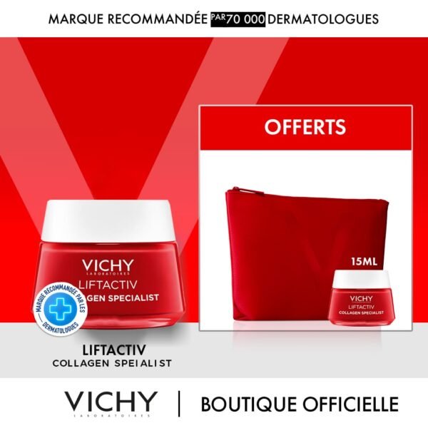 Vichy Liftactiv Collagen Specialist – 50 ml = Collagen Specialist 15ml + Trousse offerts