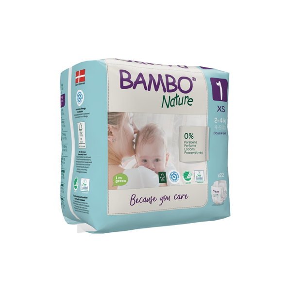 Bambo Nature couches , 1XS 2-4kg/22un