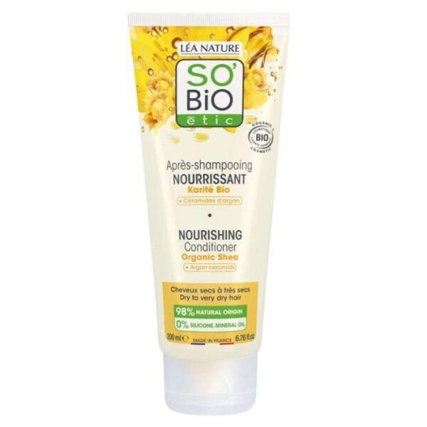 SO BIO APRES SHAMPOING NOURRISSANT AU BEURRE DE KARITE ET CERAMIDE D'ARGAN 200ML